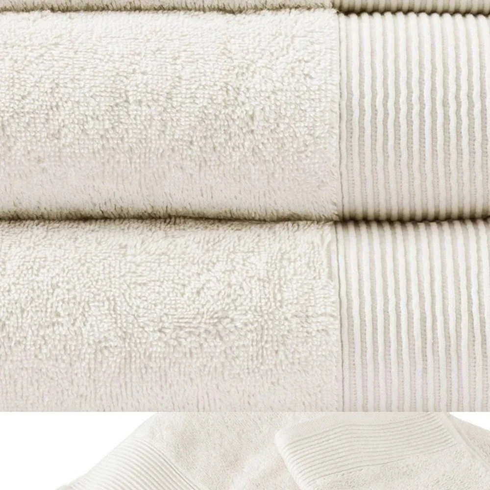 NWT Beautyrest Luxury Cream Ivory 6 pc Bath Towel Set.